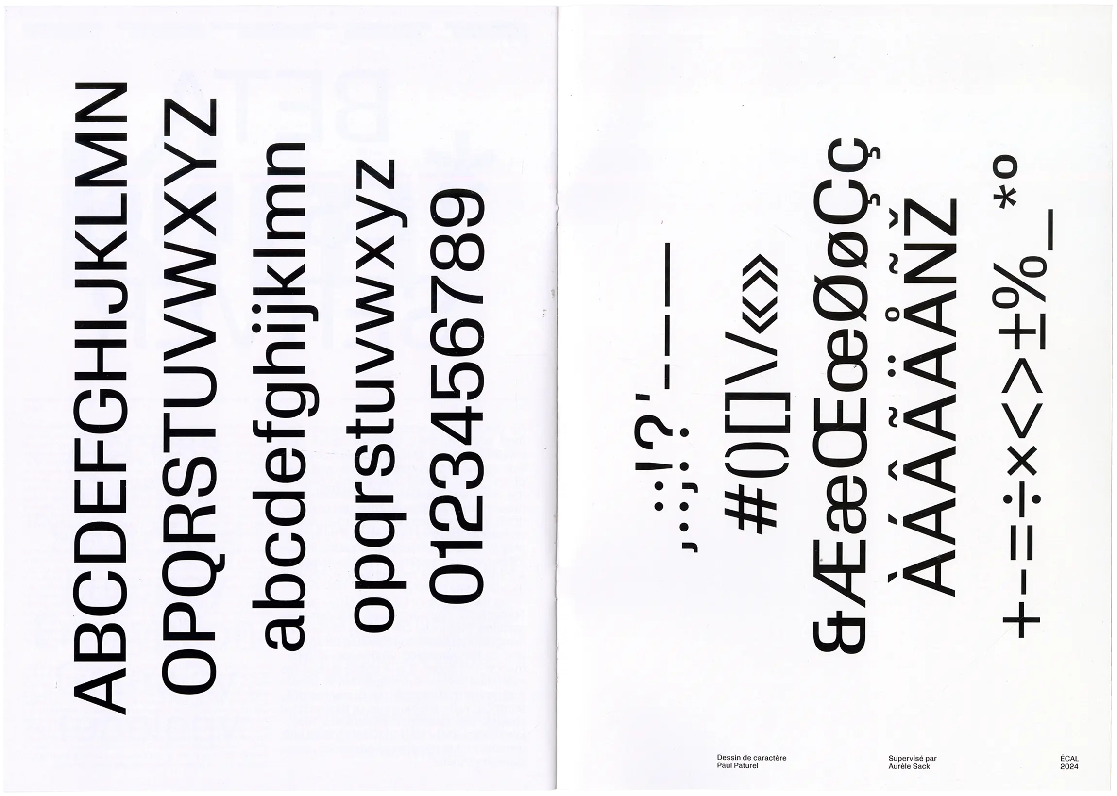 Relay — typeface and type specimen developed under the supervision of Aurèle Sack